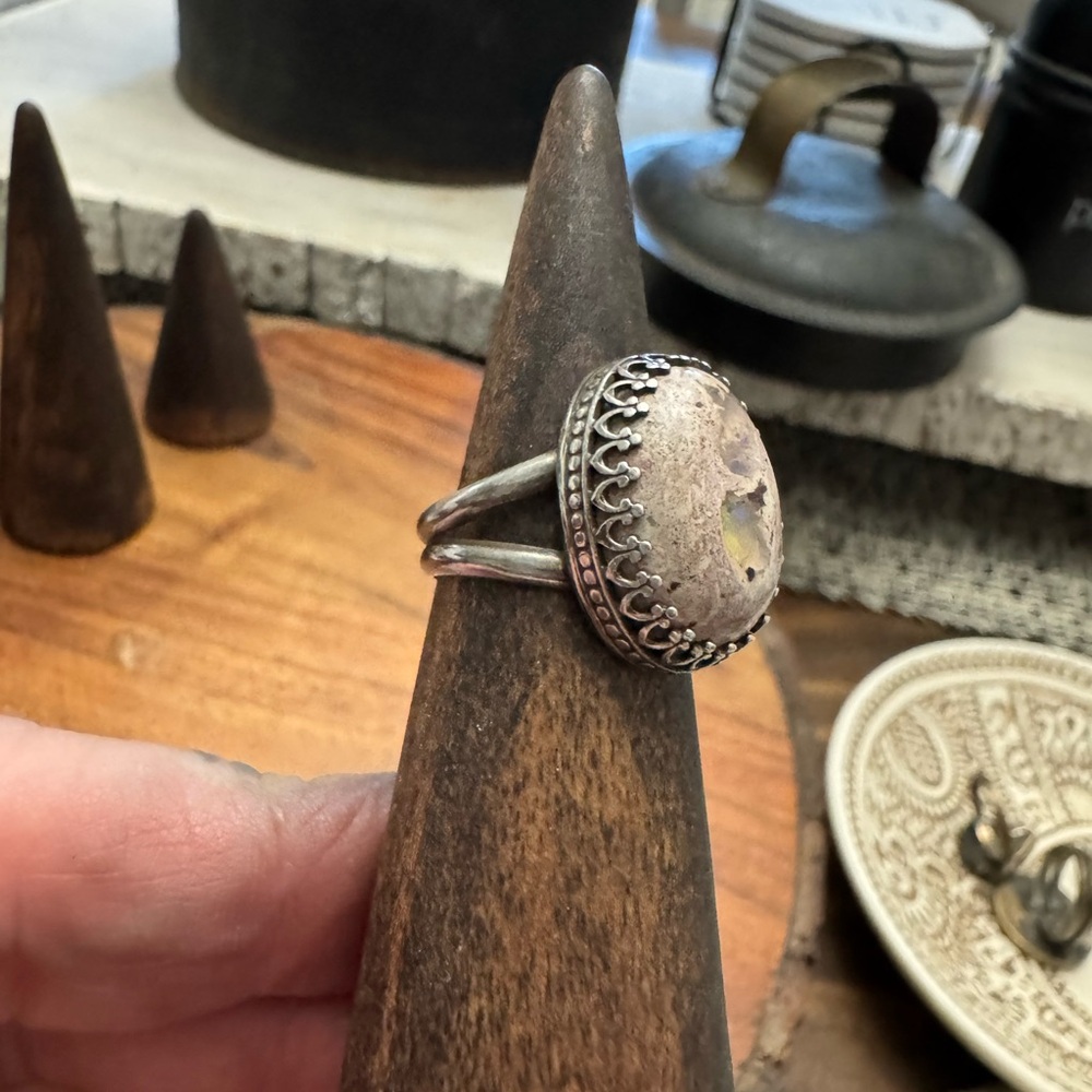 Cantera opal and Sterling silver ring size 5.5 - Picture 2 of 6